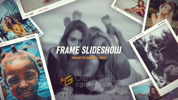 创意视频相册制作充满活力鼓舞人心展示照片动画幻灯片-AE模板