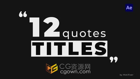 渐变色调粗体排版文字标题社交媒体视频字幕动画AE模板下载