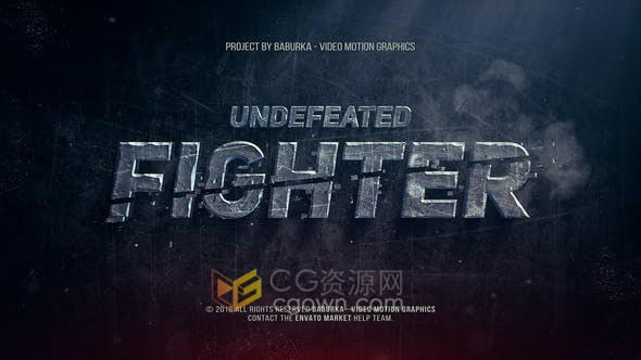 电影预告片制作金属划痕文字标题动画介绍视频片头效果-AE模板