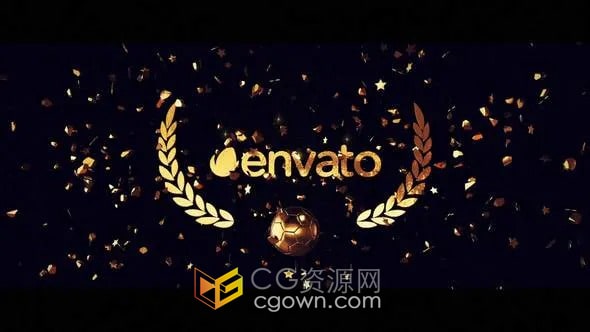 使用AE模板制作足球标志动画粒子碎块LOGO片头