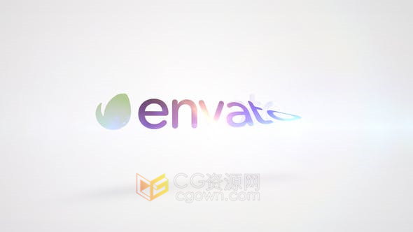 企业公司LOGO动画优雅旋转扭曲明亮标志视频片头-AE模板