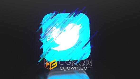 Glitch Logo AE模板3D故障动画标志视频片头