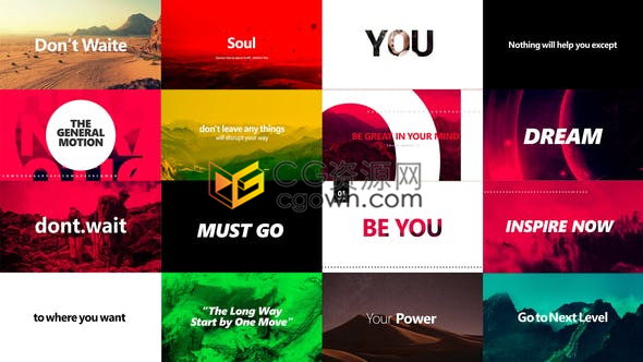 大标题蒙版效果图文快闪开场动画跺脚节奏视频宣传片头制作-AE模板下载