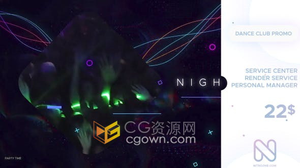 音乐会俱乐部舞蹈迪斯科DJ打碟表演活动宣传片视频制作-AE模板