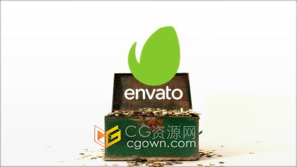 AE模板-古代古董埋藏金箱子木材宝藏箱动画视频片头