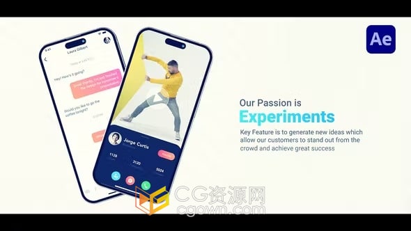iPhone 14苹果手机3D模型动画演示APP适配26个场景AE模板