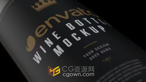 乡村葡萄红酒品牌3D酒瓶模型展示宣传视频广告片制作AE模板