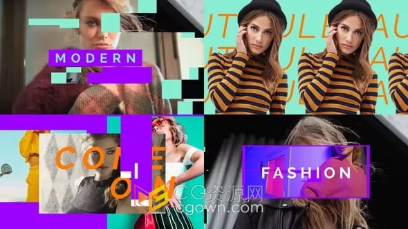 Fashion Typography AE模板时尚动态排版开场视频片头