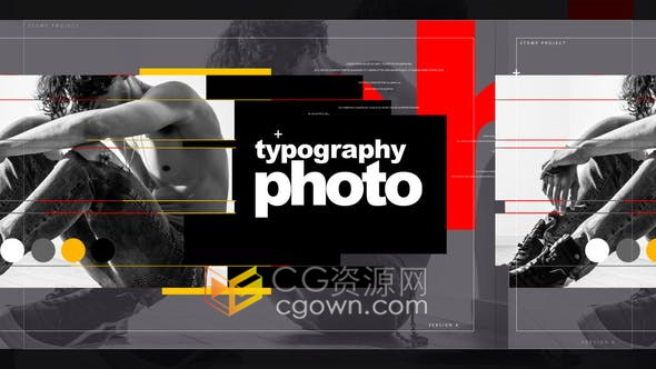 Photo Opener图片故障动画前奏短片宣传介绍视频片头-AE模板