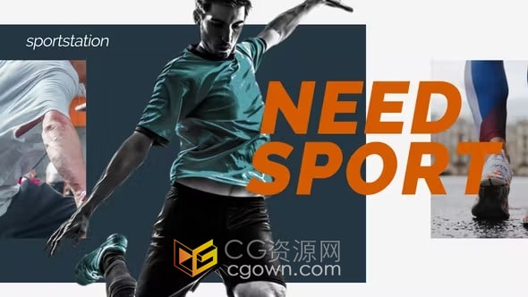运动幻灯片AE模板体育比赛健身极限运动宣传视频