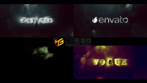 发光金属质感光泽LOGO动画片头视频制作工程下载-免费AE模板