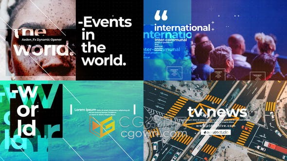 Tv News Opener电视新闻介绍视频片头动画包装制作-AE模板