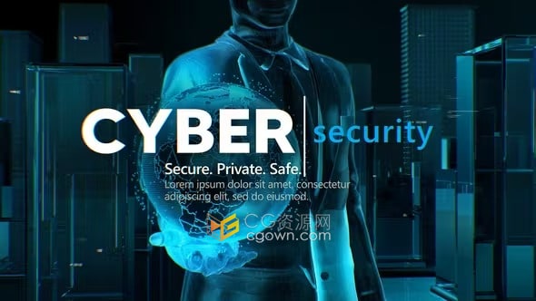 全球技术介绍网络安全主题片头-AE模板