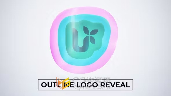 3D挤出动画大气干净光泽感企业标志LOGO动画-AE模板