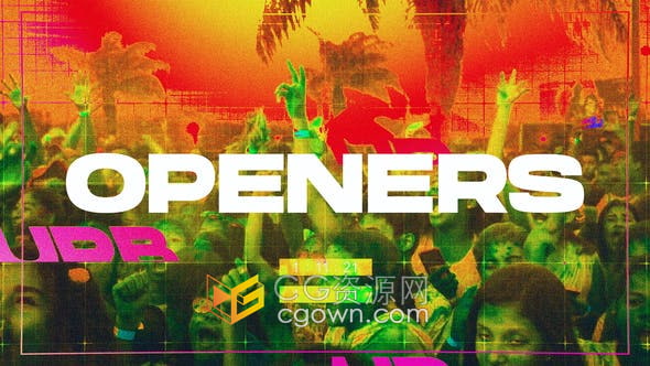 AE模板彩色液体故障卡带效果制作现代音乐舞蹈视频城市宣传包装