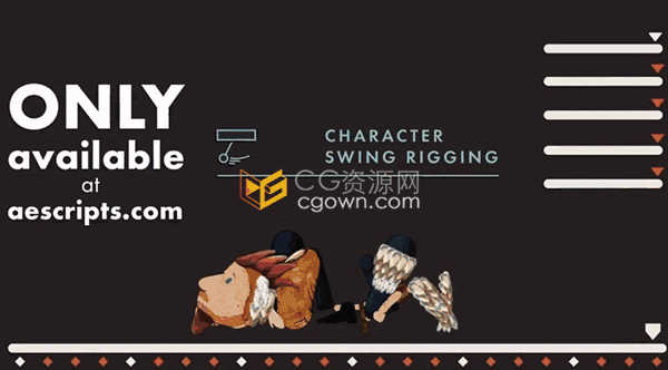 Character Swing Rigging v1.5.6 AE脚本制作人物摆动索具绑定动画效果