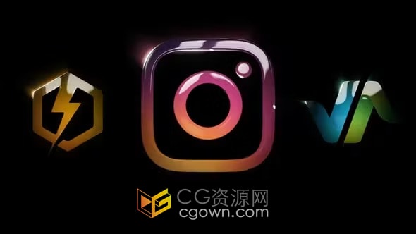 明亮光泽商业公司简单淡入淡出标志动画-AE LOGO模板