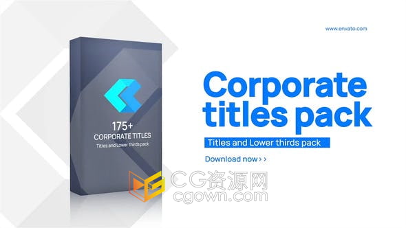 AE模板175+现代公司实用名称库商务风格文字排版字幕条标题动画