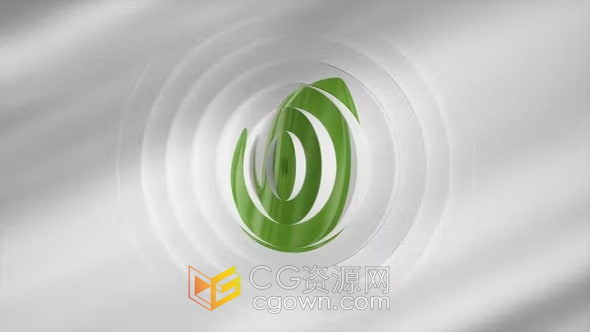 白色3D图形场景动画演绎LOGO视频片头-AE模板下载