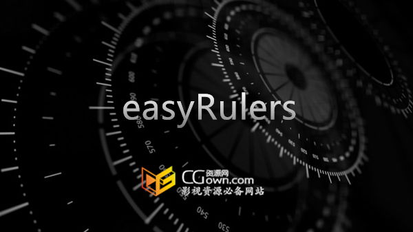 AE脚本easyRulers v1.7.4制作HUD数据刻度标尺图形动画工具