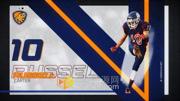 AE模板-人物定格动态海报效果球员球队介绍赛事精彩片段展示视频