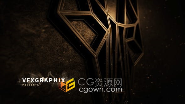 4K史诗能量金属感3D发光标志LOGO动画AE模板下载