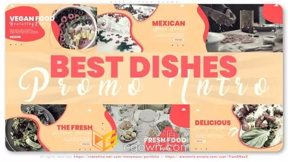 美食节活动宣传视频制作AE模板免费下载