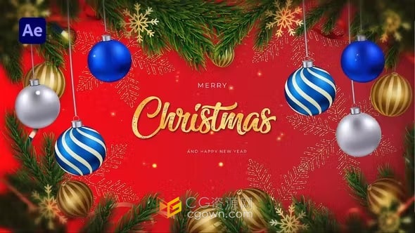 2023圣诞片头节日贺卡-AE模板免费下载