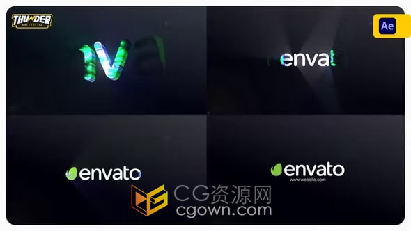 3D发光LOGO动画视频片头制作-AE模板下载