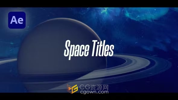 AE模板-宇宙空间行星标题动画航天纪录片电影开场白