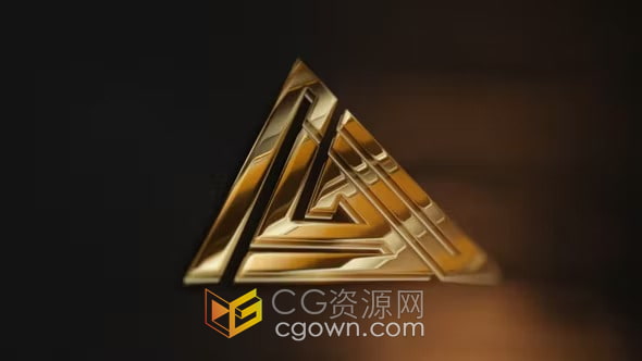 金属LOGO动画演绎视频片头包金/银两色-AE模板下载