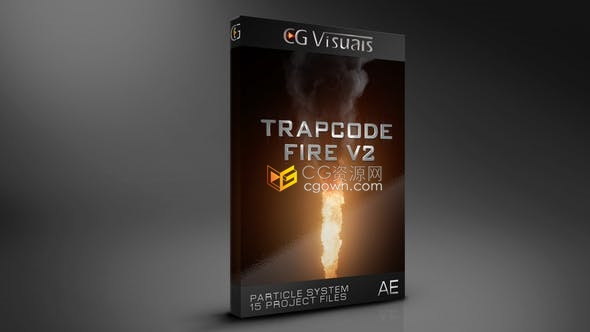 Trapcode Fire V2.3使用Particular插件制作15组火焰燃烧动画特效-AE模板