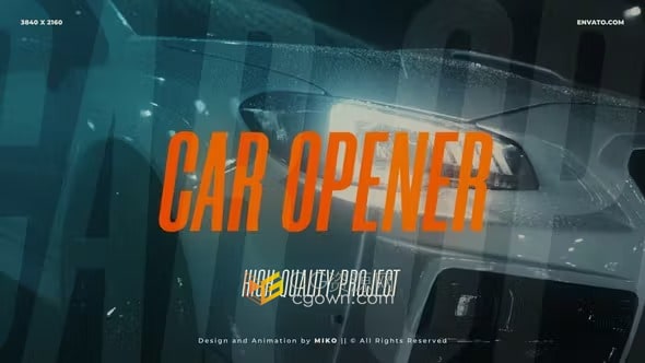 AE模板-汽车评测片头车展活动开场体育宣传视频