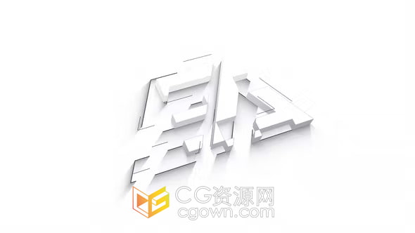 LOGO绘图生长挤压形成标志视频片头-AE模板下载