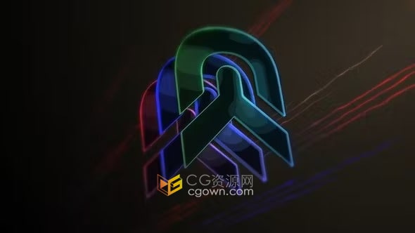 AE模板-时尚玻璃质感现代企业品牌LOGO动画