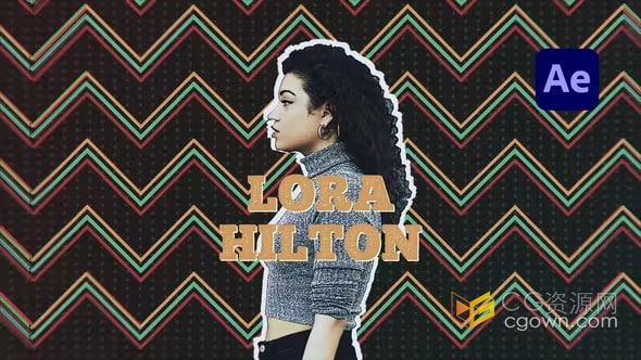 创意复古风格团队演讲者人物抠像介绍动画视频-AE模板