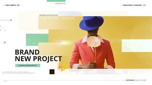 干净时尚企业机构宣传视频现代数字公司幻灯片制作AE模板