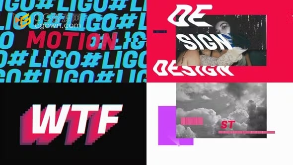 AE模板-快速故障定格动画动态图形场景营销宣传短片