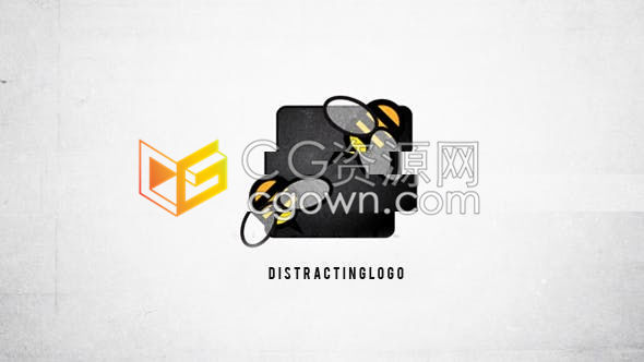 运动故障变形分身污损金属划痕特效展示开幕标志LOGO片头-AE模板下载