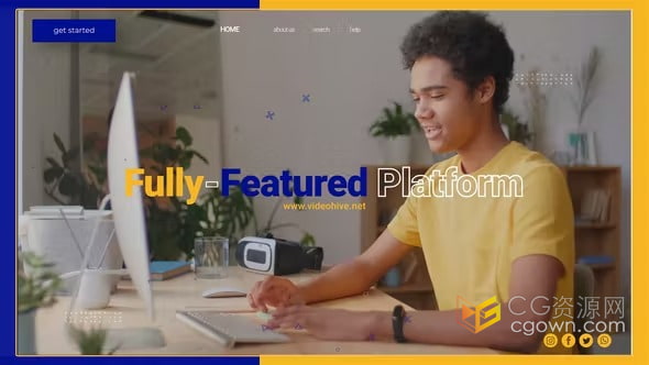 现代教育幻灯片AE模板大学演示活动推广学院开幕式录像