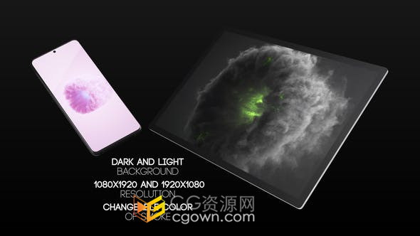 Smoke Logo烟雾特效动画演绎反射标志效果视频片头-AE模板