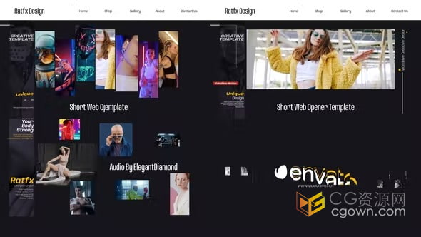 AE视频片头模板-网页营销网站推广宣传短片Short Web Opener
