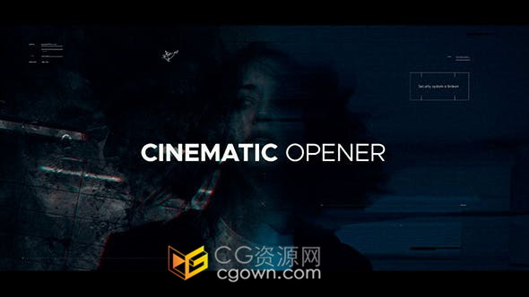 Cinematic Opener侦探惊悚绝密动画电影片名宣传预告片-AE模板