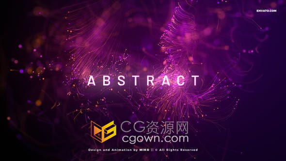 AE模板-多彩抽象粒子缓慢生长动画标题独特优雅大气晚会流体背景