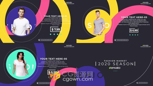 双十一网上商店促销天猫购物时尚服装折扣广告片宣传视频制作-AE模板