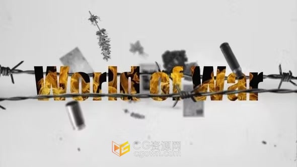 AE模板-时事政治军事战争电影历史纪录片开场介绍