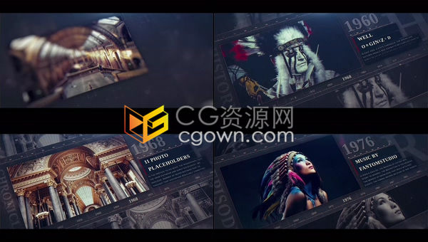 数字界面历史回忆企业纪录片史诗英雄电影预告片-AE模板/PR预设免费下载