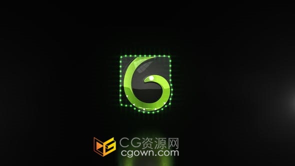 Glitchy Neon Logo闪闪发光霓虹灯RGB分割视频片头-AE模板