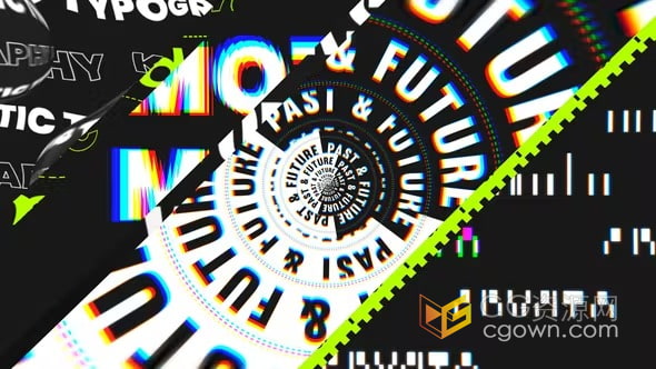10组动力学文字动态排版动画效果背景视频-AE模板