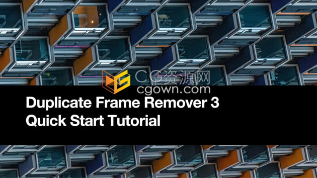 Duplicate Frame Remover v3.0 AE脚本删除素材中重复帧工具